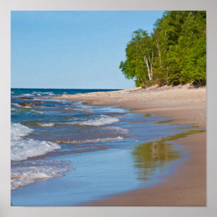 Poster USA, Michigan. 12 Mile Beach