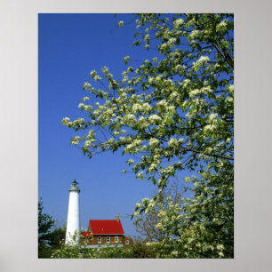 Poster USA, Michigan, East Tawas. Tawas Lighthouse avec