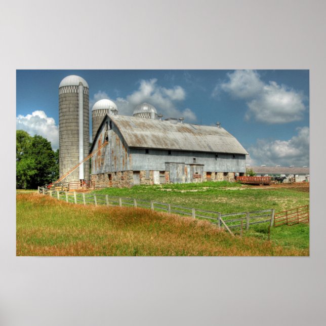 Poster USA, Minnesota Grange Et Silo (Devant)