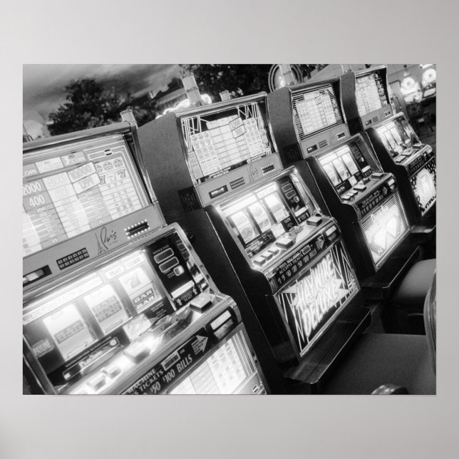 Poster USA, Nevada, Las Vegas : Machines à sous de casino (Devant)