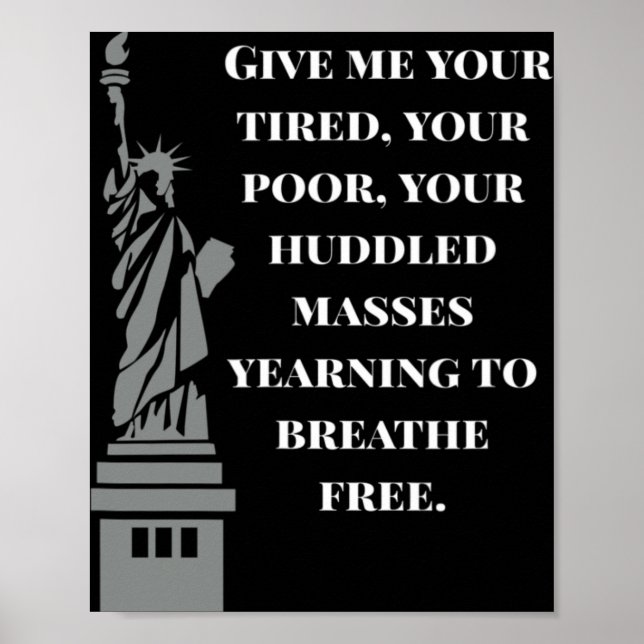 Poster Usa New Colossus Statue Of Liberty Anti-racism  (Devant)