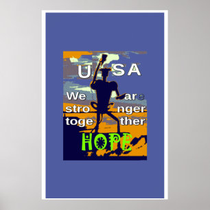 Poster USA Nous sommes forts ensemble Espoir