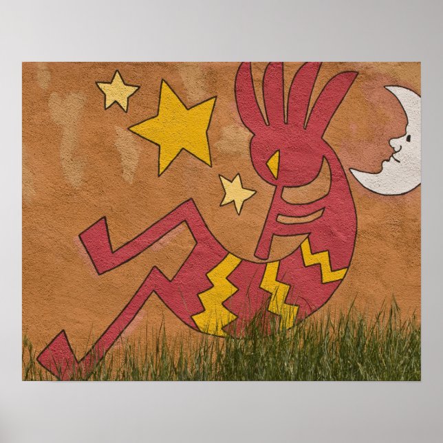 Poster USA, Nouveau Mexique, Père Noël Fe. Murale murale  (Devant)