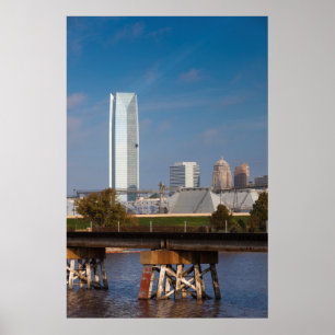 Poster USA, Oklahoma, Oklahoma City, Skyline
