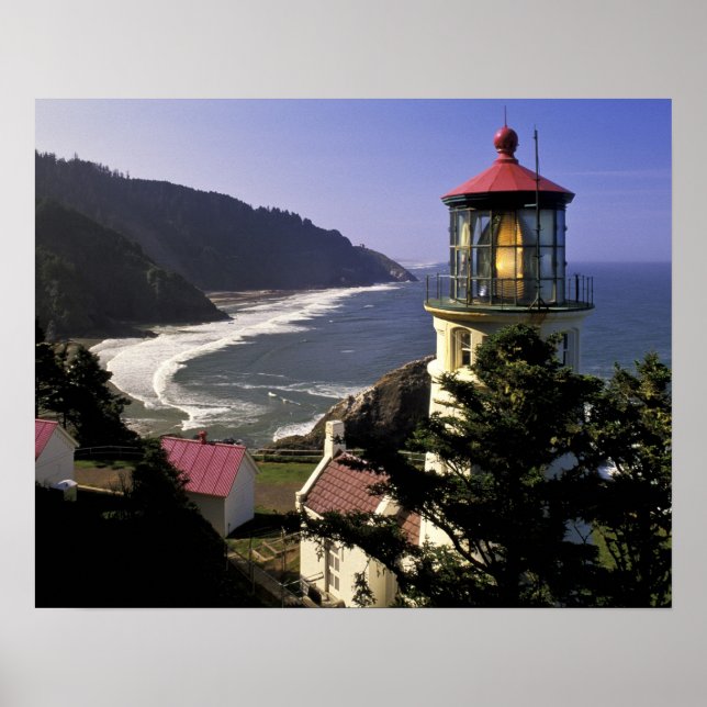 Poster USA, Oregon, Florence. Phare de Heceta Head (Devant)