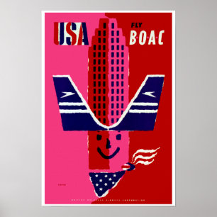 Poster USA ~ Vol BOAC