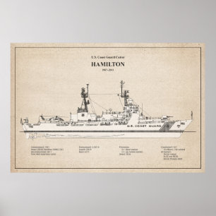 Poster USCG Cutter Hamilton whec-715 - SBD