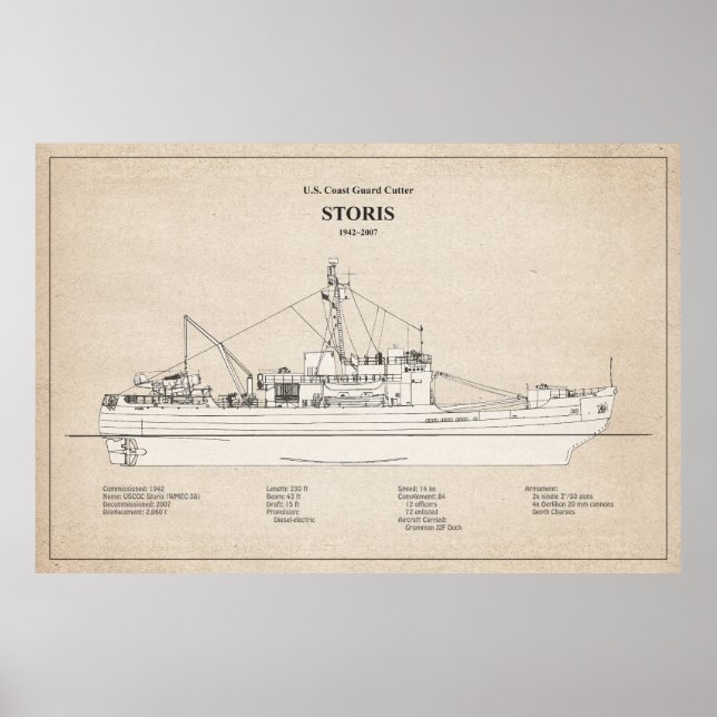 Poster USCG Cutter Storis wmec-38 - SBD (Devant)