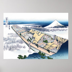 Poster Ushibori dans la province d'Hitachi