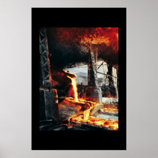 Poster Usine de CD en métal chaud