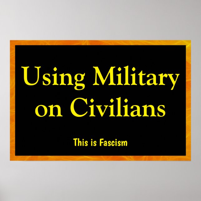 Poster Using Military on Civilians (Devant)