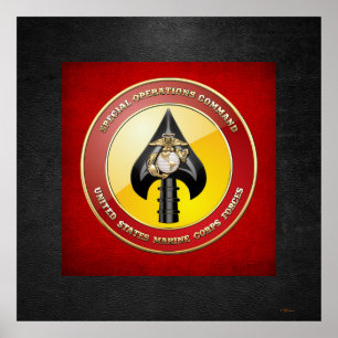 Poster USMC Opérations spéciales (MARSOC) [3D]