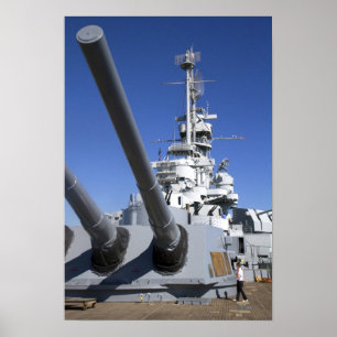 Poster USS Alabama Cuirassé à la Memorial Battleship