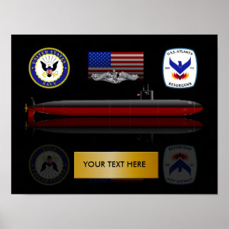 Poster USS Atlanta SSN 712 Print