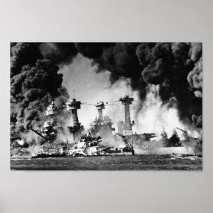 Poster USS la Virginie Occidentale chez Pearl Harbor