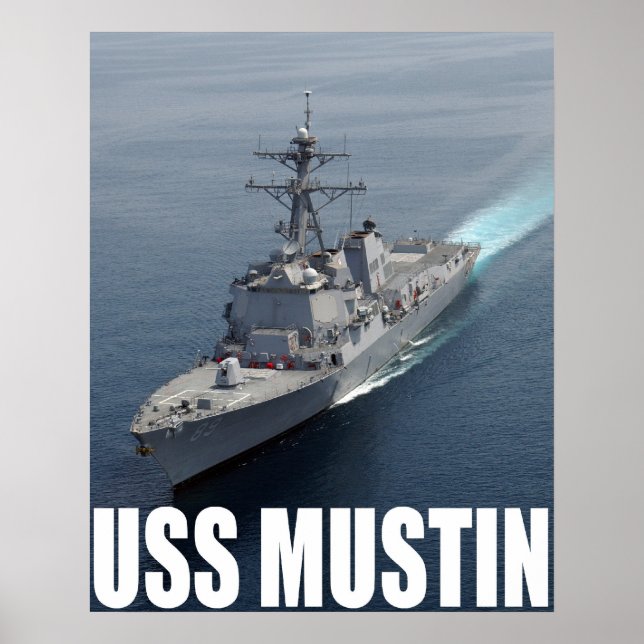 Poster USS Mustin (Devant)