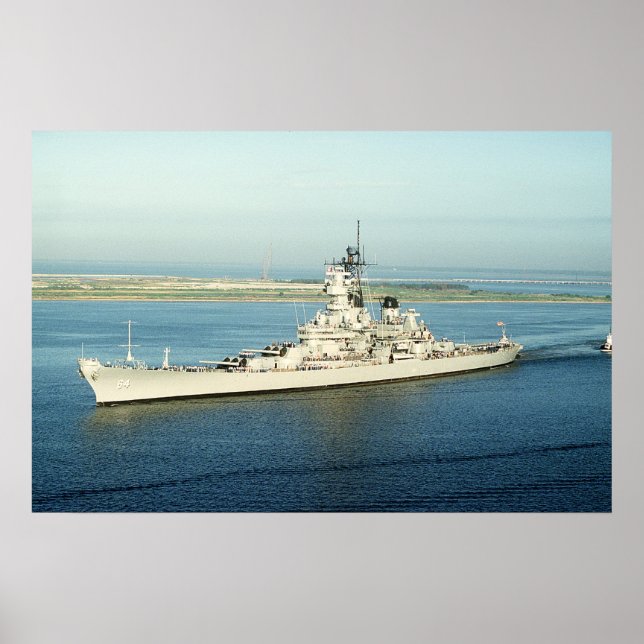 Poster USS Wisconsin (BB-64) (Devant)