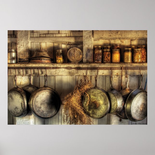 Poster Ustensiles - Vieux pays cuisine (Devant)