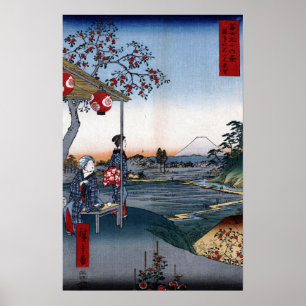 Poster Utagawa Hiroshige The Teahouse with the View of Mt