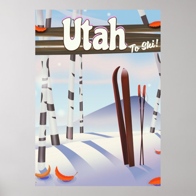 Poster Utah pour skier ! (Devant)