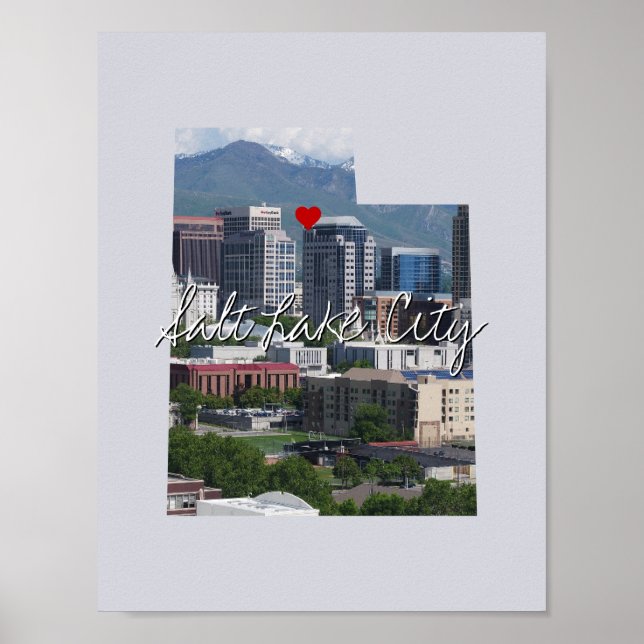 Poster Utah State Photo insert and town name (Devant)