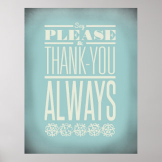 Poster Utiliser Vos Manners