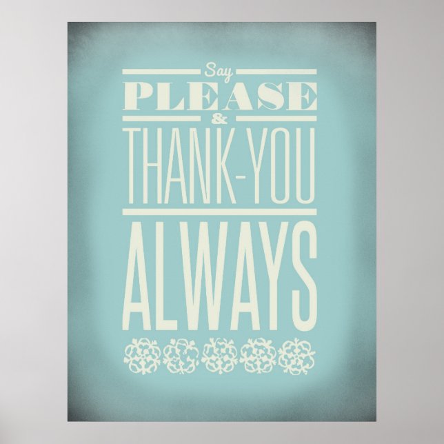 Poster Utiliser Vos Manners (Devant)