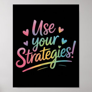 Poster Utilisez Vos Stratégies Jour De Test Enseignant Él