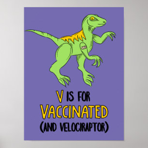 Poster V est destiné aux vaccins et au vélociraptor