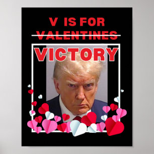 Poster V est pour la victoire Funny Trump Saint-Valentin
