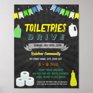 Poster Vacances Articles de toilette Drive modèle