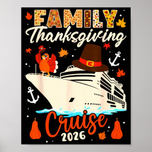 Poster Vacances correspondantes automne famille action de