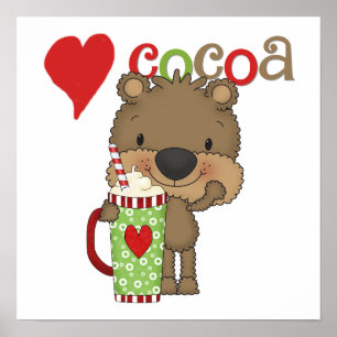 Poster Vacances d'amour de cacao d'ours