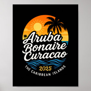 Poster Vacances de croisière aux îles ABC Aruba Bonaire C