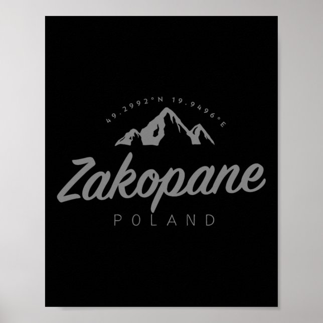Poster Vacances de montagne à Zakopane Ski Pologne  (Devant)