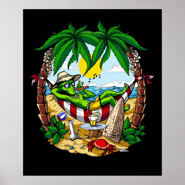 Poster Vacances d'été Alien (Devant)