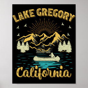 Poster Vacances d'été Rétro Montagne Californie Gregory 