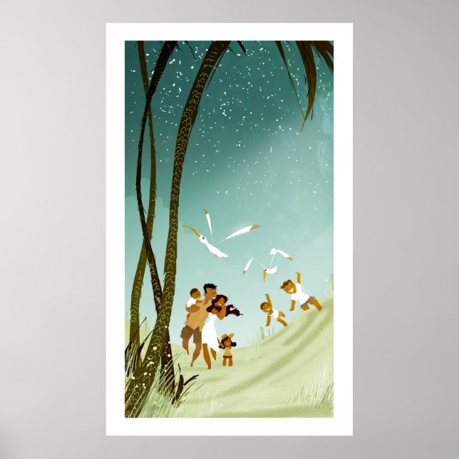 Poster Vacances en famille (Devant)