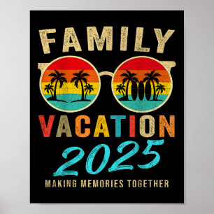 Poster Vacances en famille 2025 Plage Correspondant Vacan