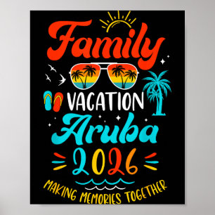 Poster Vacances en famille 2026 Aruba Correspondance Vaca