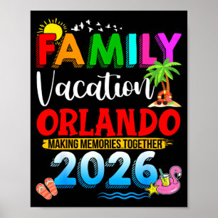 Poster Vacances en famille à Orlando 2026 Groupe d'été