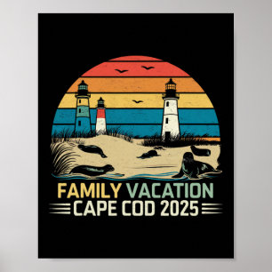 Poster Vacances en famille Cape Cod 2025 Vacances côtière