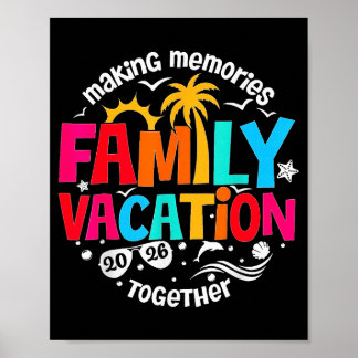 Poster Vacances en famille en t-shirt pour créer des souv