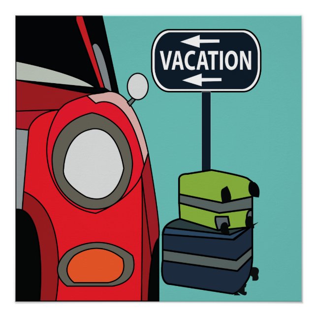 Poster Vacances en road trip  (Devant)