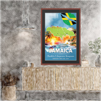 Poster Vacances romantiques en lune de miel Jamaïque Isla
