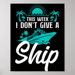 Poster Vacances sur un paquebot de croisière Je m'en fich