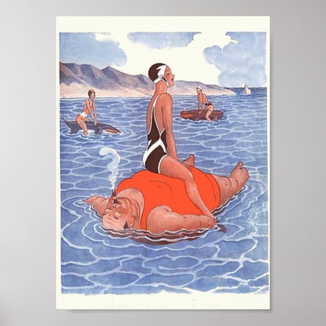 Poster Vacances vintage (Devant)