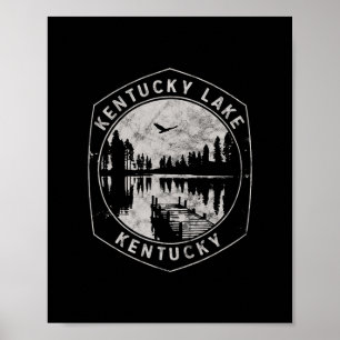Poster Vacances vintage Kentucky Lake Kentucky en plein a