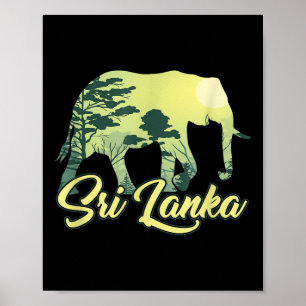 Poster Vacat d'été de l'île tropicale cool Sri Lankan Bea