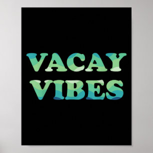 Poster Vacay Vibes Plage tropicale Vacances en famille ét